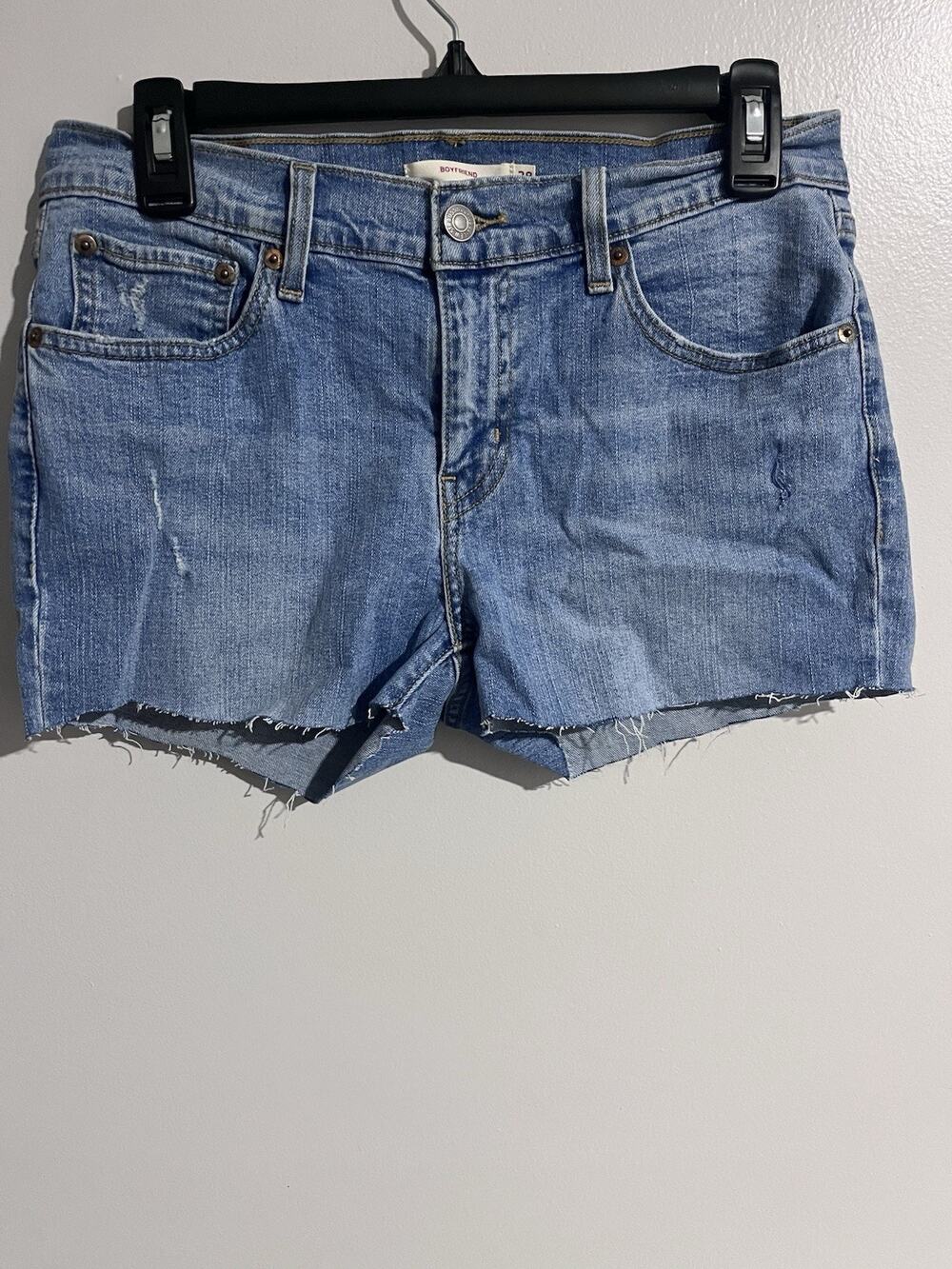 Levi's Shorts Womens 28 Blue Cut Off Boyfriend Frayed Casual 28 x 2 Daisy Dukes